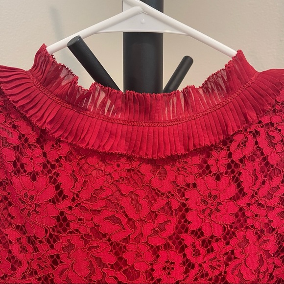 J.Crew Lace Ruffle-neck Top - Picture 4 of 4